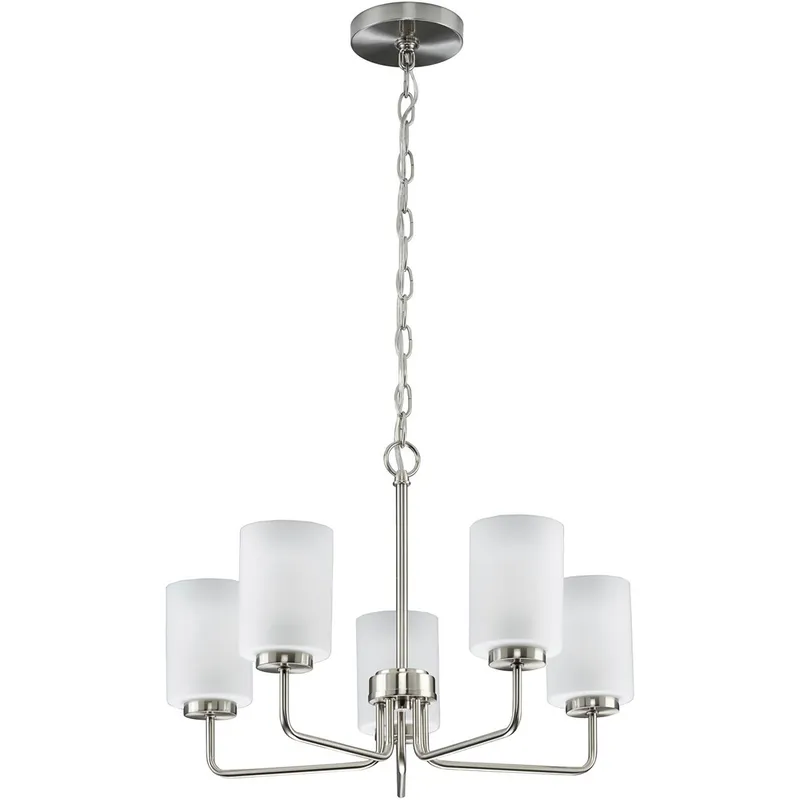 Merry 5 Light 22.12 inch Brushed Nickel Chandelier Ceiling Light
