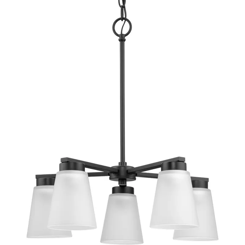 Tanner 5 Light 20.5 inch Matte Black Chandelier Ceiling Light