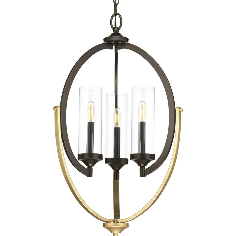 Evoke 3 Light 17.63 inch Antique Bronze Chandelier Ceiling Light, Design Series