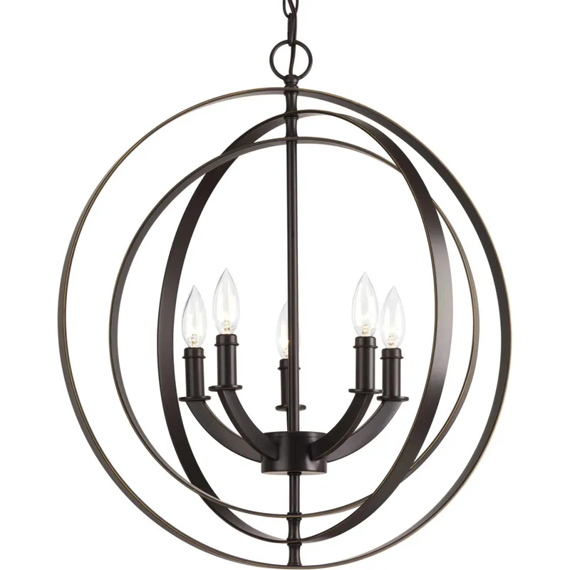 Equinox 5 Light 22 inch Antique Bronze Chandelier Ceiling Light