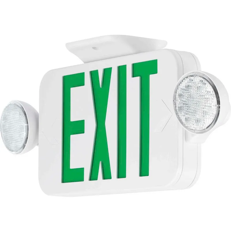 Exit Signs LED 18 inch White Emergency Exit Light Ceiling Light in Green Letters