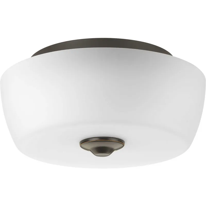 Leap 2 Light 14 inch Antique Bronze Flush Mount Ceiling Light
