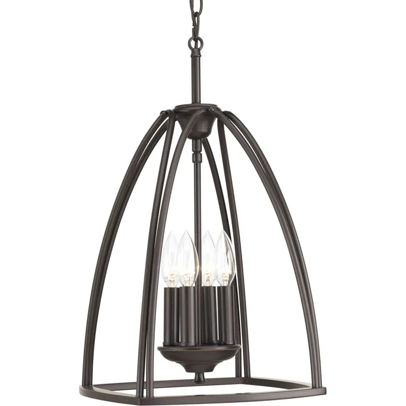 Tally 4 Light 11.88 inch Antique Bronze Foyer Pendant Ceiling Light