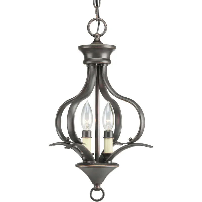 Trinity 2 Light 12 inch Antique Bronze Foyer Pendant Ceiling Light