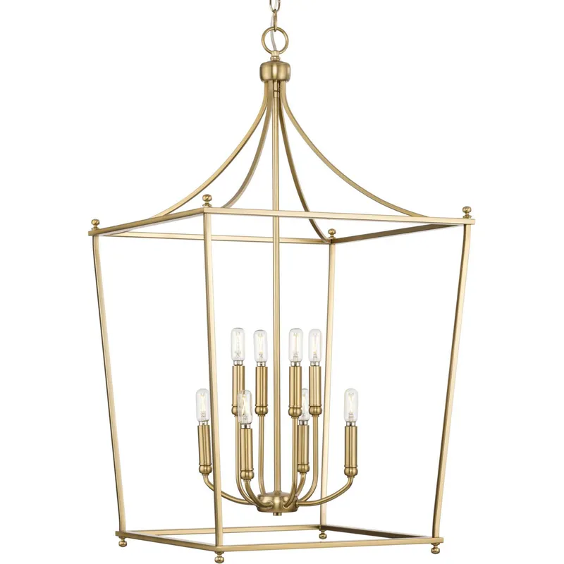 Burgess 5 Light 15.5 inch Aged Bronze Foyer Light Ceiling Light, Design Series