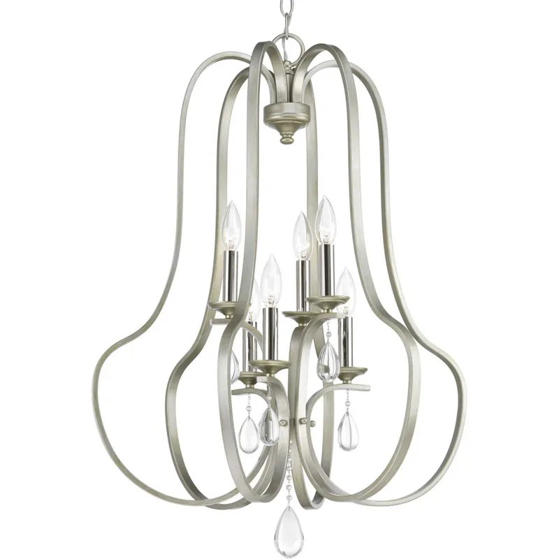 Anjoux 6 Light 22 inch Silver Ridge Foyer Pendant Ceiling Light