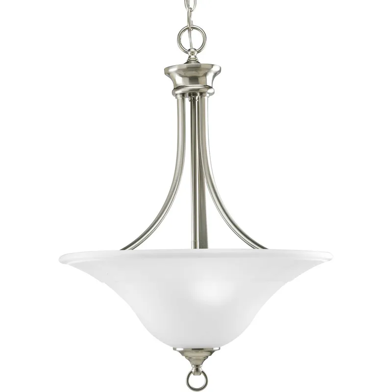 Trinity 3 Light 18 inch Brushed Nickel Foyer Pendant Ceiling Light
