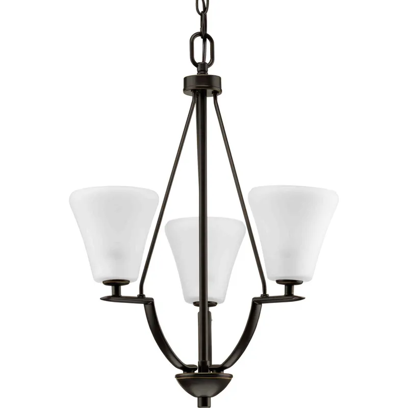 Bravo 3 Light 18 inch Antique Bronze Foyer Chandelier Ceiling Light