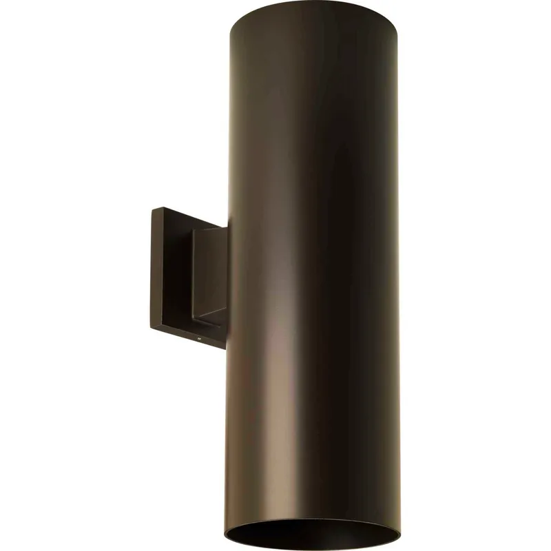 Cylinder Outdoor Wall Cylinder in Antique Bronze, Standard Lamping