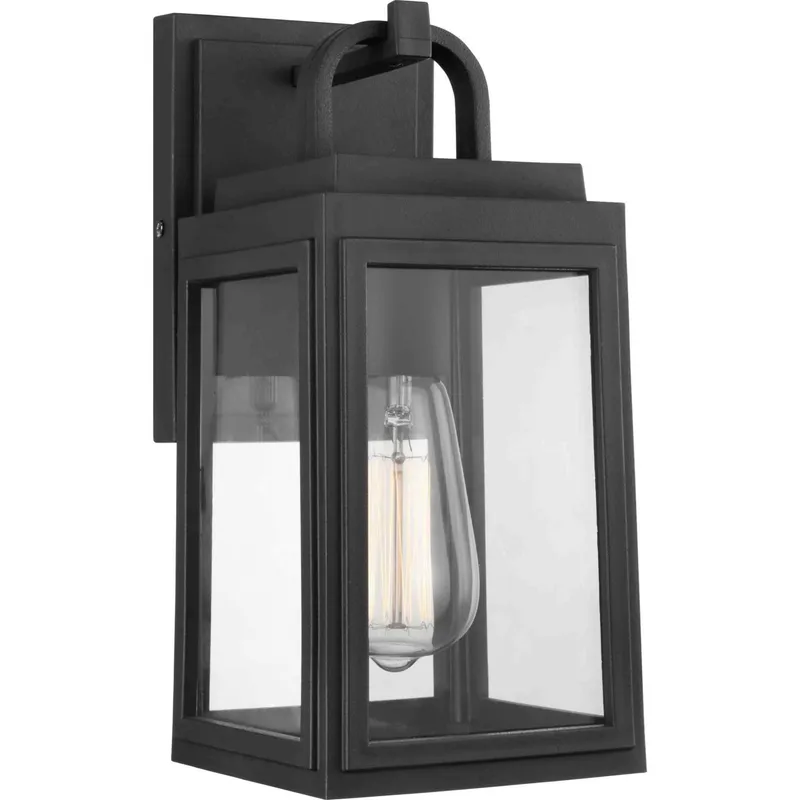Grandbury 1 Light 12 inch Textured Black Outdoor Wall Lantern, with DURASHIELD, Small