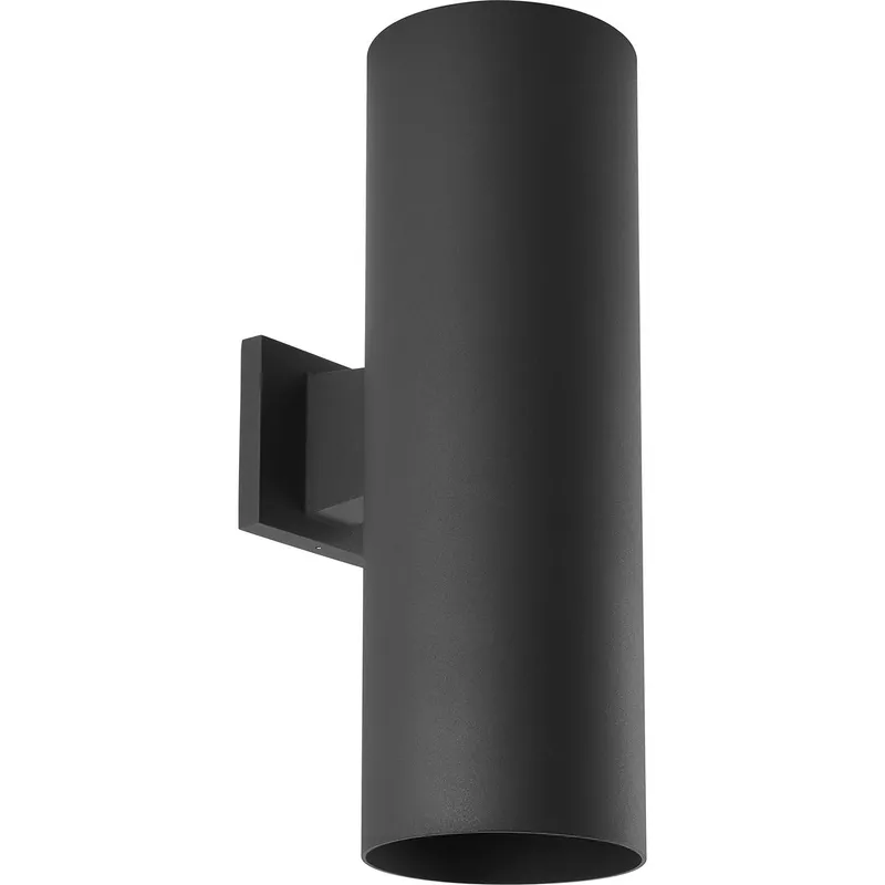 Cylinder Outdoor Wall Cylinder in Black, Standard Lamping
