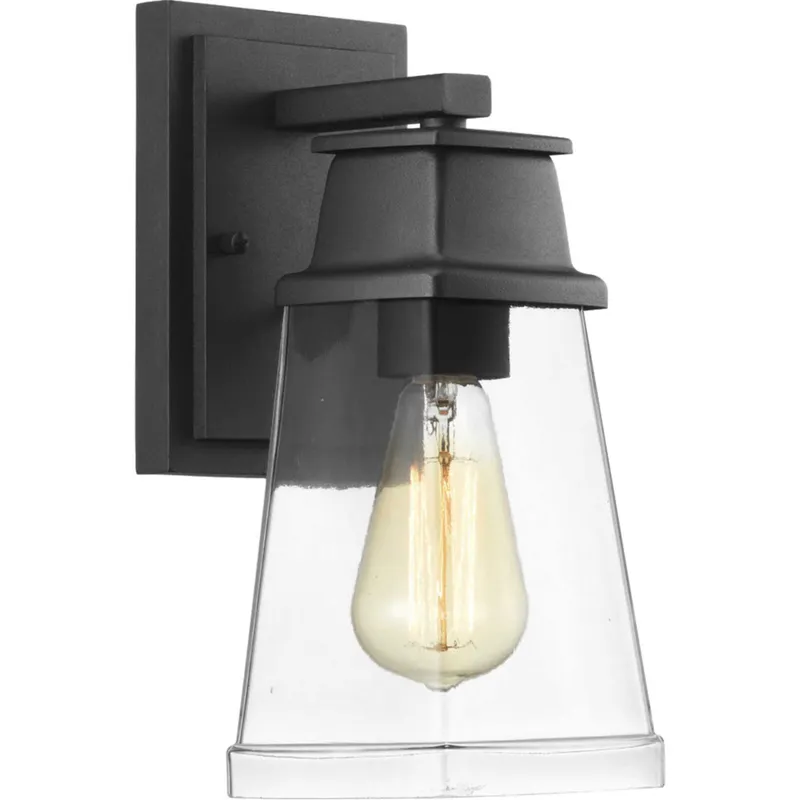 Greene Ridge 1 Light 12 inch Textured Black Outdoor Wall Lantern, Small