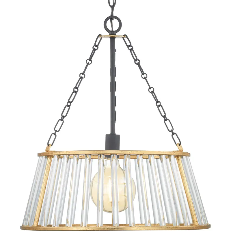 Sinclaire 1 Light 20 inch Textured Black Pendant Ceiling Light, Design Series