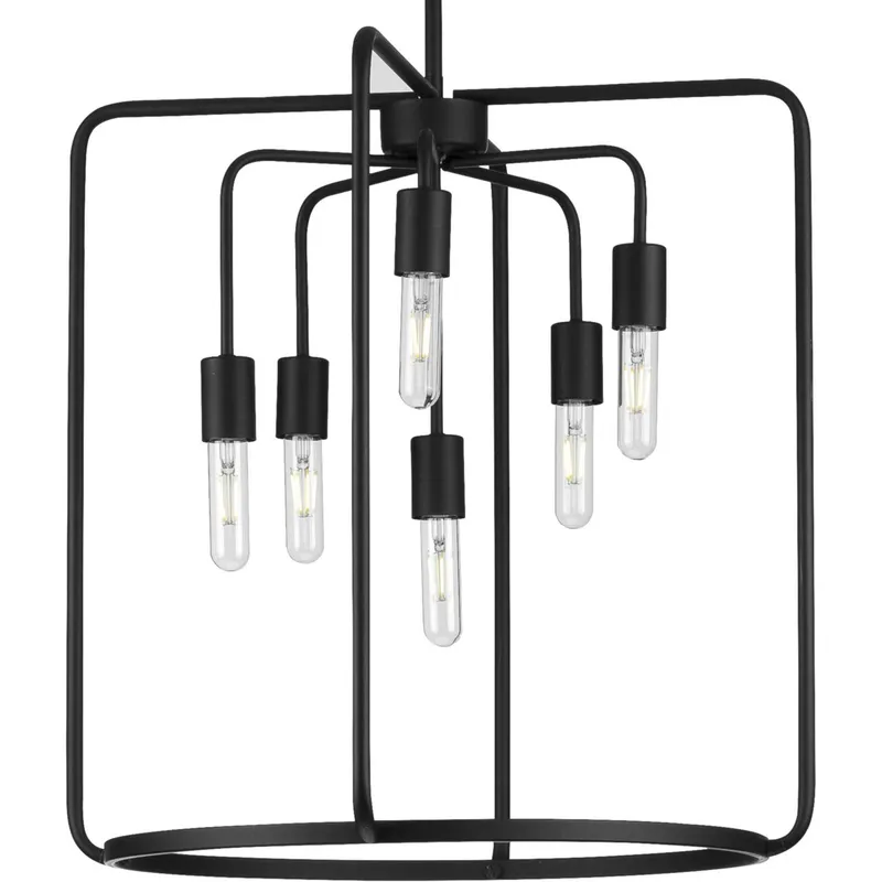 Bonn 6 Light 22 inch Matte Black Pendant Ceiling Light