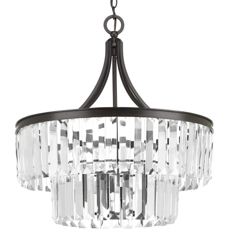 Glimmer 5 Light 22.25 inch Antique Bronze Pendant Ceiling Light, Design Series