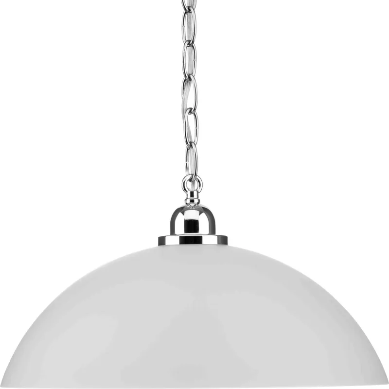 Classic Dome 1 Light 15 inch Polished Chrome Pendant Ceiling Light