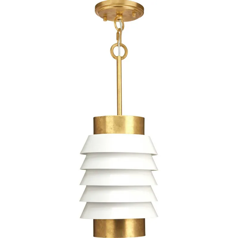 Point Dume Onshore 1 Light 8 inch Brushed Brass Pendant Ceiling Light, Design Series