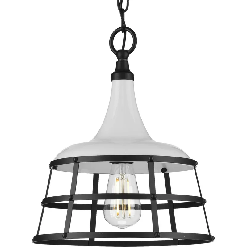 Bastille 1 Light 12 inch White Pendant Ceiling Light