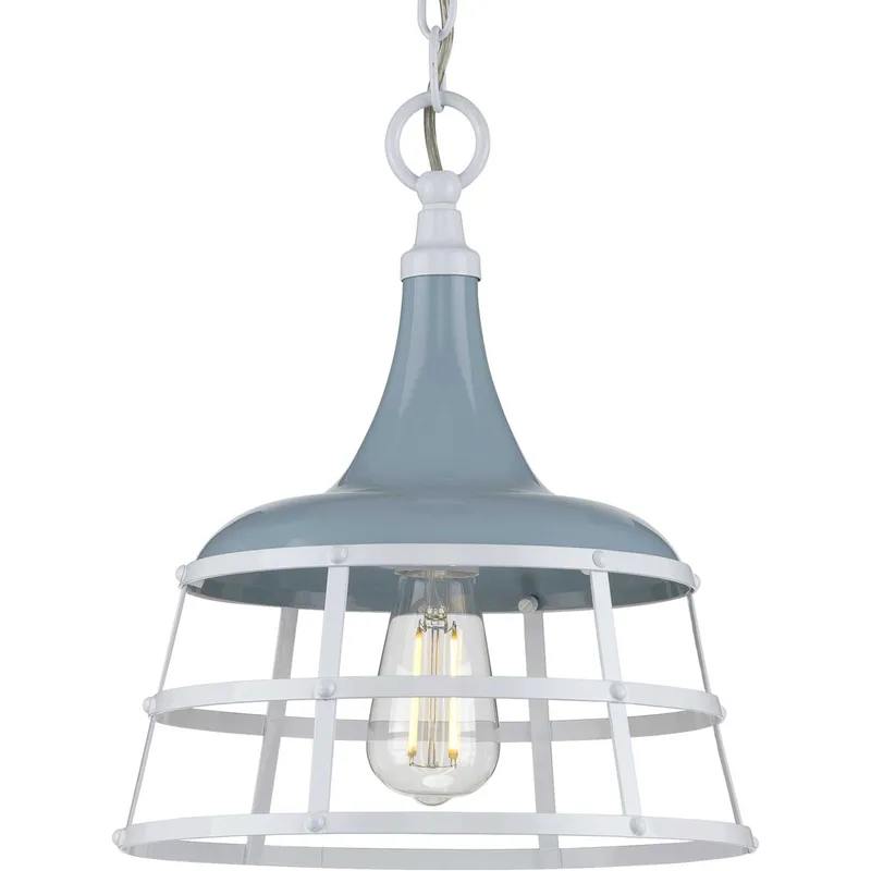 Bastille 1 Light 12 inch Coastal Blue Pendant Ceiling Light