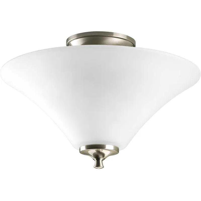 Joy 2 Light 13.31 inch Brushed Nickel Semi-Flush Mount Ceiling Light