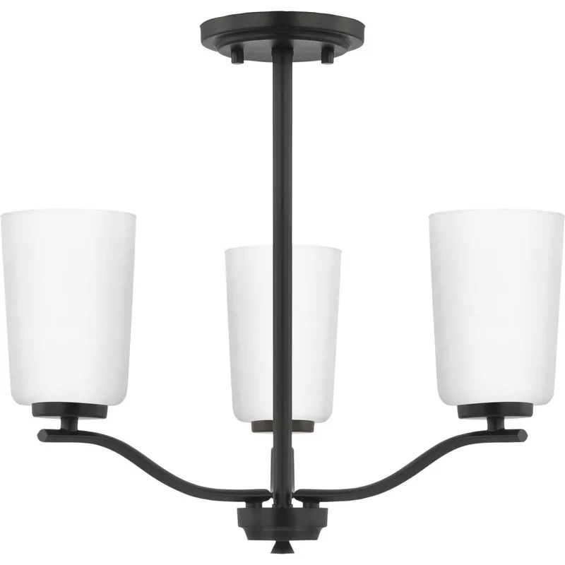 Adley 3 Light 18.12 inch Matte Black Semi-Flush Convertible Light Ceiling Light