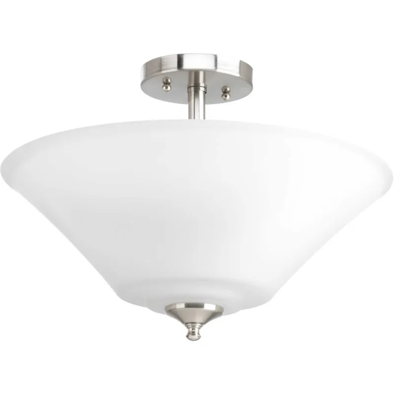 Joy 3 Light 16.63 inch Brushed Nickel Semi-Flush Mount Convertible Ceiling Light