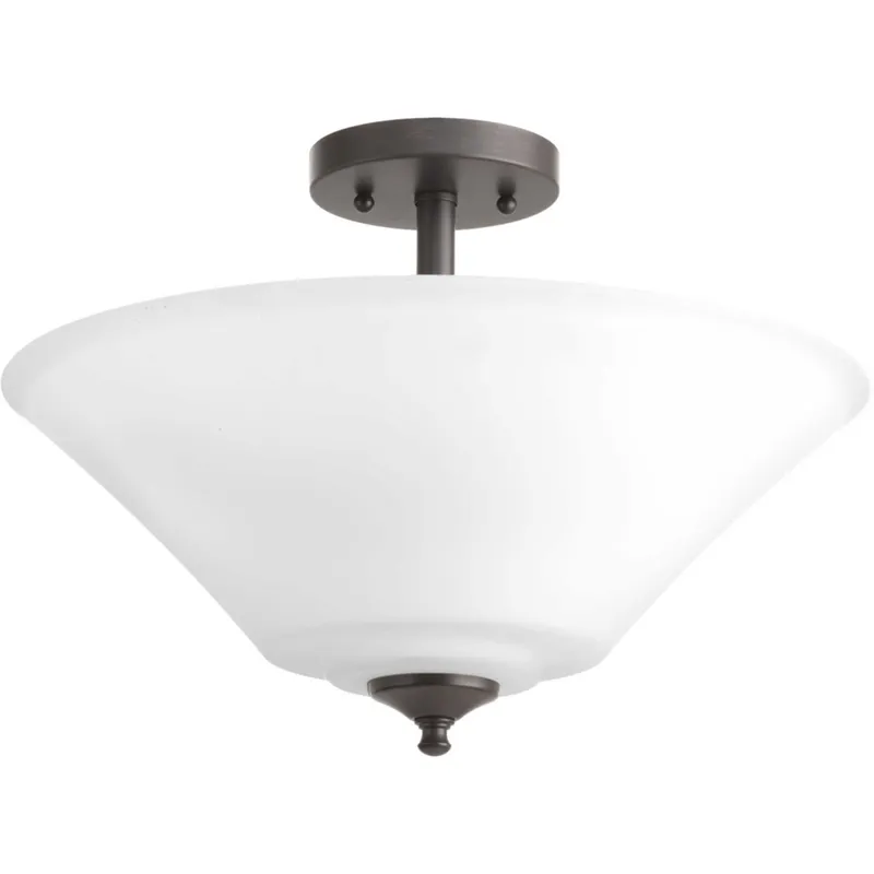 Joy 3 Light 16.63 inch Antique Bronze Semi-Flush Mount Convertible Ceiling Light