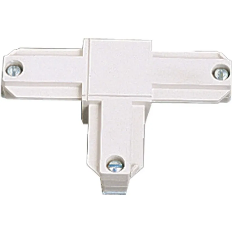 Alpha Trak 120 White Track Inside-Left Polarity T Connector Ceiling Light in Matte White