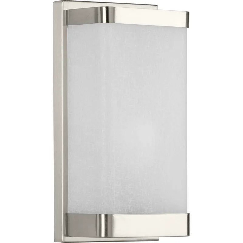 Linen Glass 1 Light 6 inch Brushed Nickel Wall Sconce Wall Light
