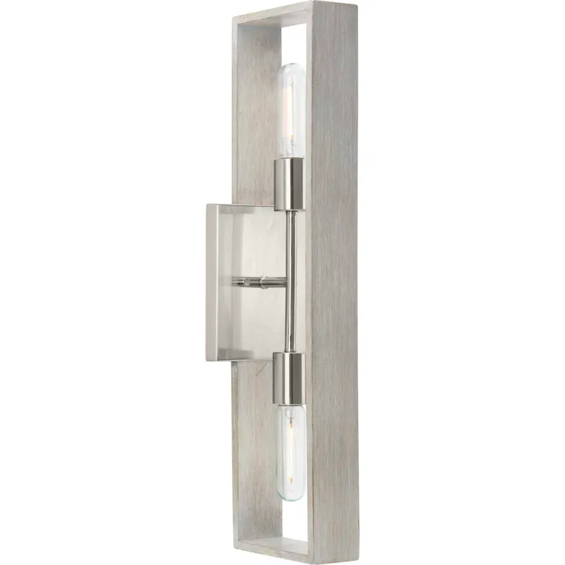 Boundary 2 Light 24 inch Brushed Nickel Wall Bracket Wall Light, Design Series