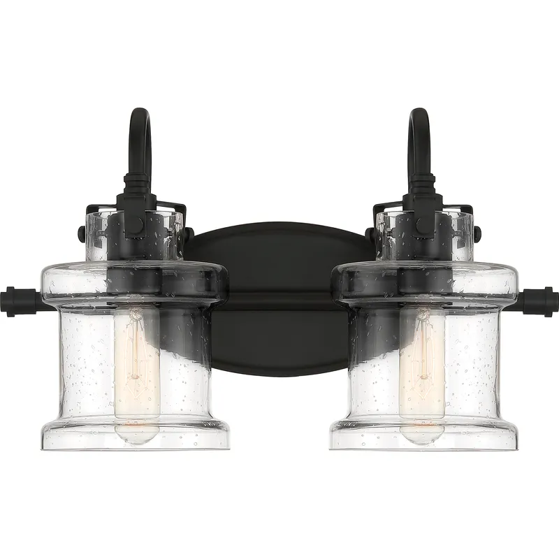 Danbury 2 Light 16 inch Earth Black Bath Light Wall Light