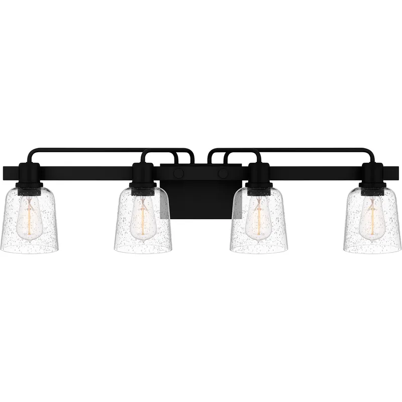 Lydia 4 Light 34 inch Matte Black Bath Light Wall Light
