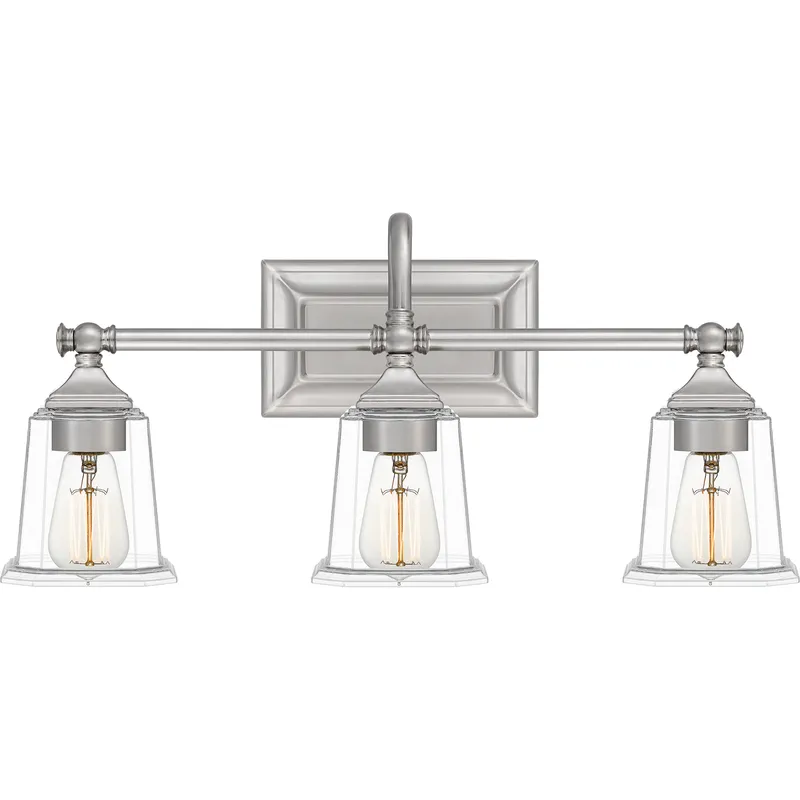 Nicholas 3 Light 22 inch Brushed Nickel Bath Light Wall Light