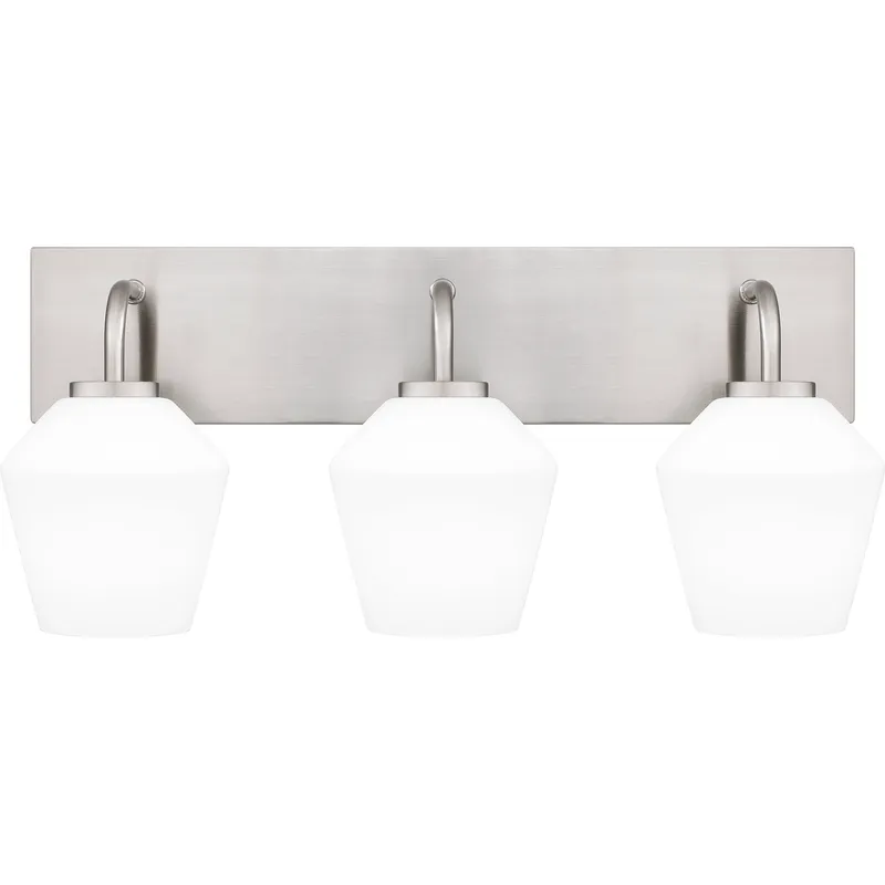 Nielson 3 Light 21.25 inch Brushed Nickel Bath Light Wall Light, Large