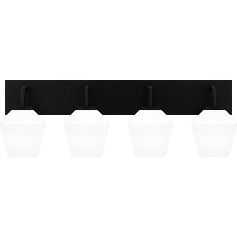 Nielson 4 Light 29.25 inch Matte Black Bath Light Wall Light, Extra Large