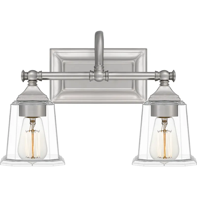 Nicholas 2 Light 15 inch Brushed Nickel Bath Light Wall Light