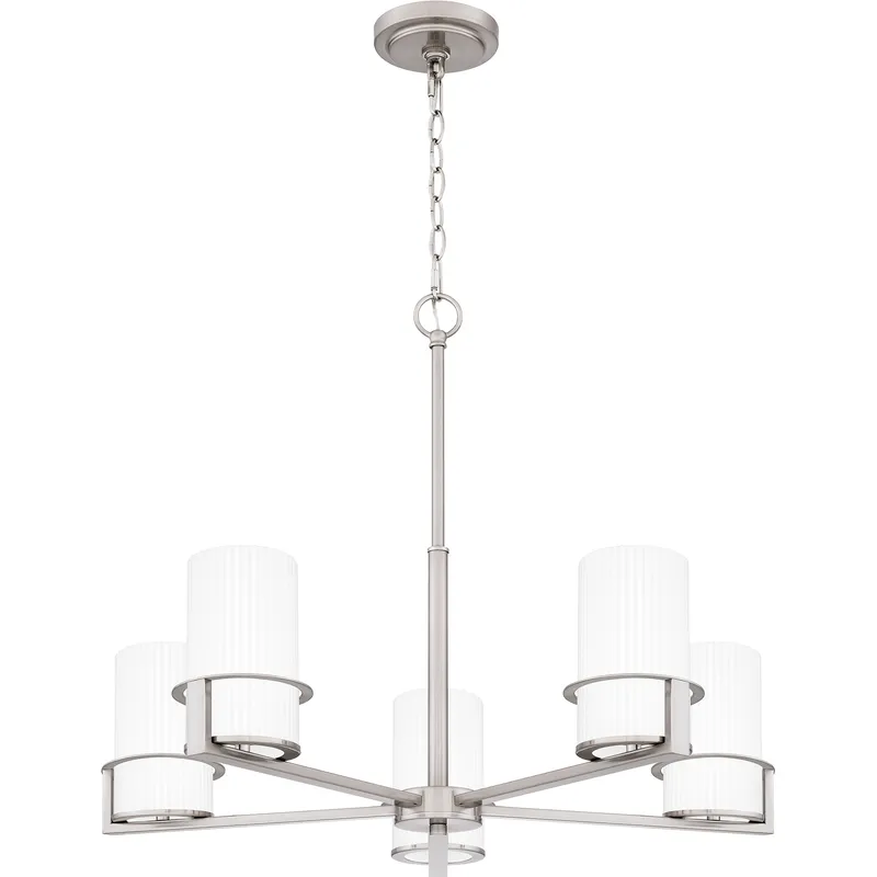 Seymour 5 Light 26.75 inch Brushed Nickel Chandelier Ceiling Light