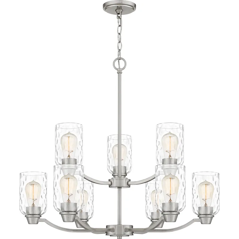 Acacia 9 Light 29.25 inch Brushed Nickel Chandelier Ceiling Light