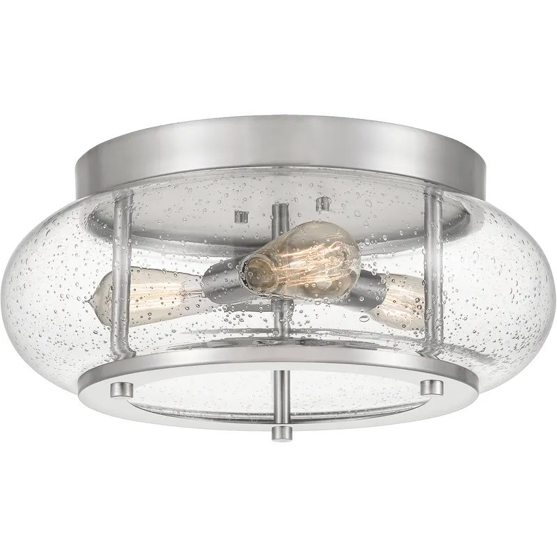 Trilogy 3 Light 16 inch Brushed Nickel Flush Mount Ceiling Light