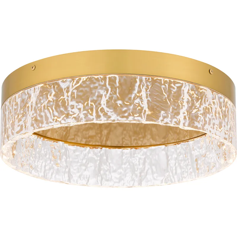 Vistaria LED 13.75 inch Brushed Gold Flush Mount Ceiling Light, Medium