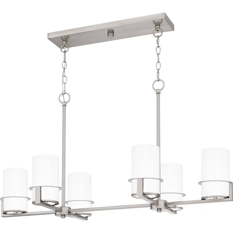 Seymour 6 Light 36 inch Brushed Nickel Island Light Ceiling Light, Medium