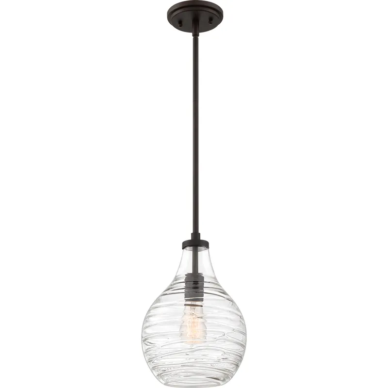Genie 1 Light 8.75 inch Old Bronze Mini Pendant Ceiling Light