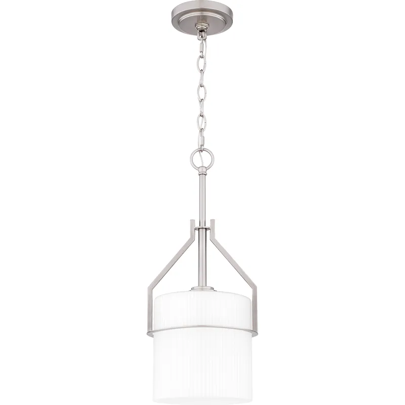 Seymour 1 Light 8.5 inch Brushed Nickel Mini Pendant Ceiling Light, Small