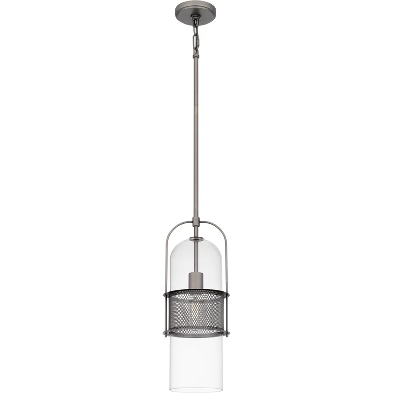 Soffer 1 Light 7 inch Antique Nickel Mini Pendant Ceiling Light, Small