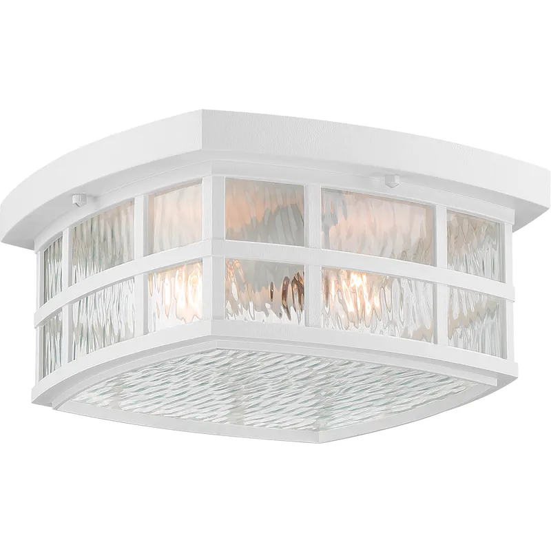 Stonington 2 Light 12 inch Matte White Outdoor Flush Mount