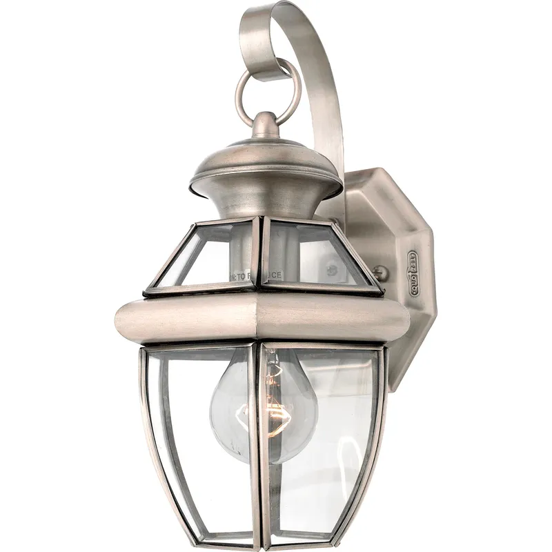 Newbury 1 Light 11.5 inch Pewter Outdoor Wall Lantern