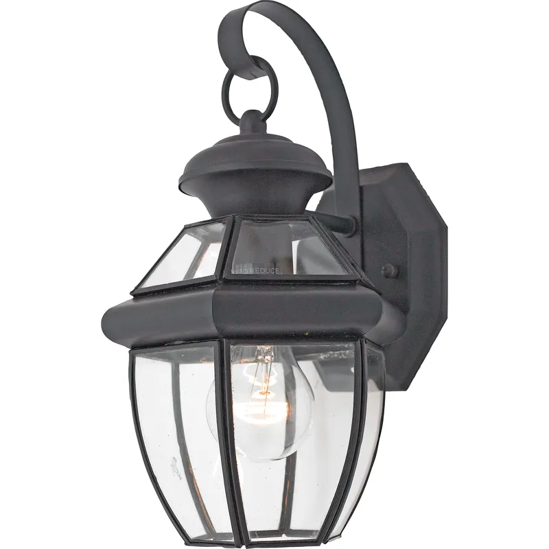 Newbury 1 Light 11.5 inch Mystic Black Outdoor Wall Lantern