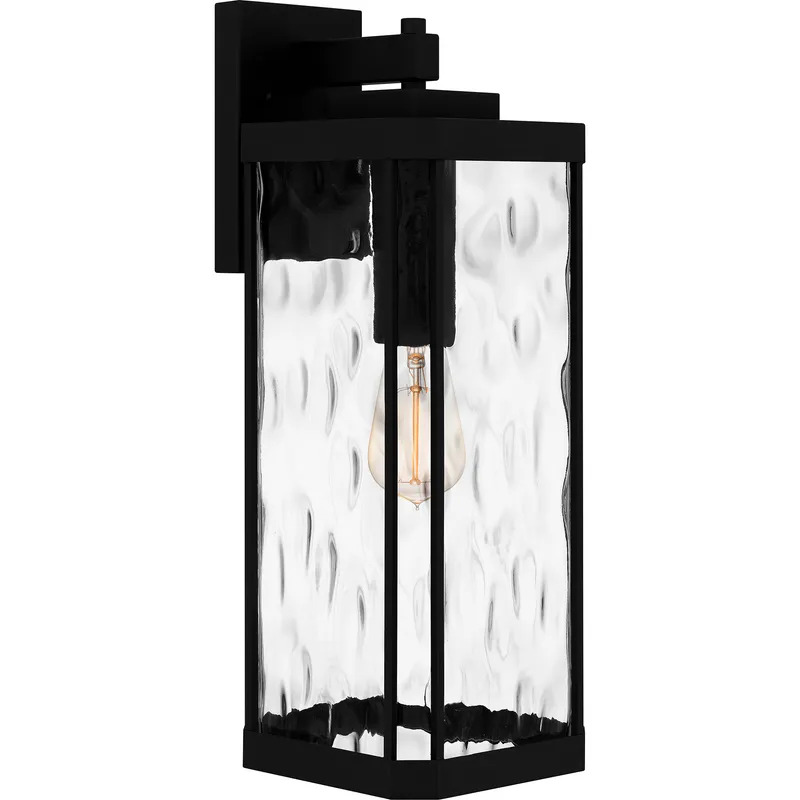 Balchier 1 Light 20 inch Matte Black Outdoor Wall Lantern
