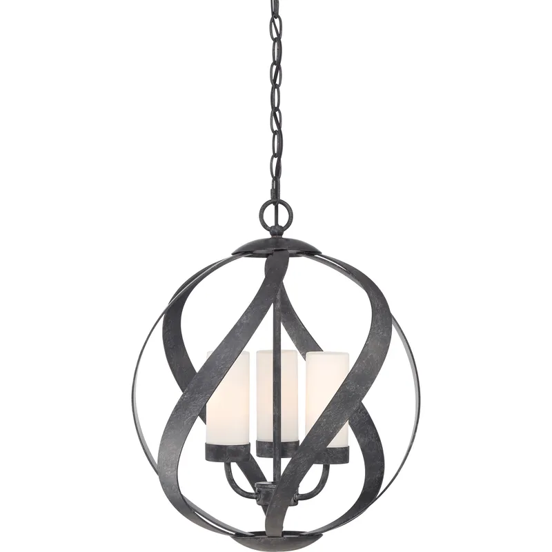 Blacksmith 3 Light 16 inch Old Black Finish Pendant Ceiling Light