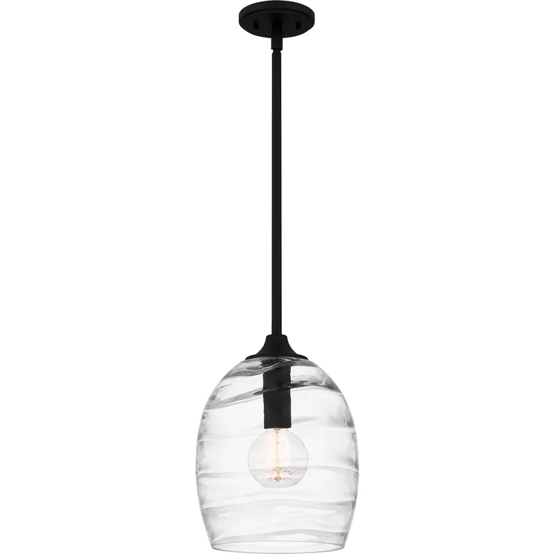 Lucy 1 Light 10 inch Matte Black Pendant Ceiling Light